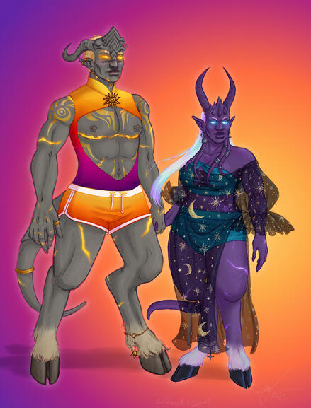 Ursia and Keirazar's Stranglethorn Bonfire Bash outfits